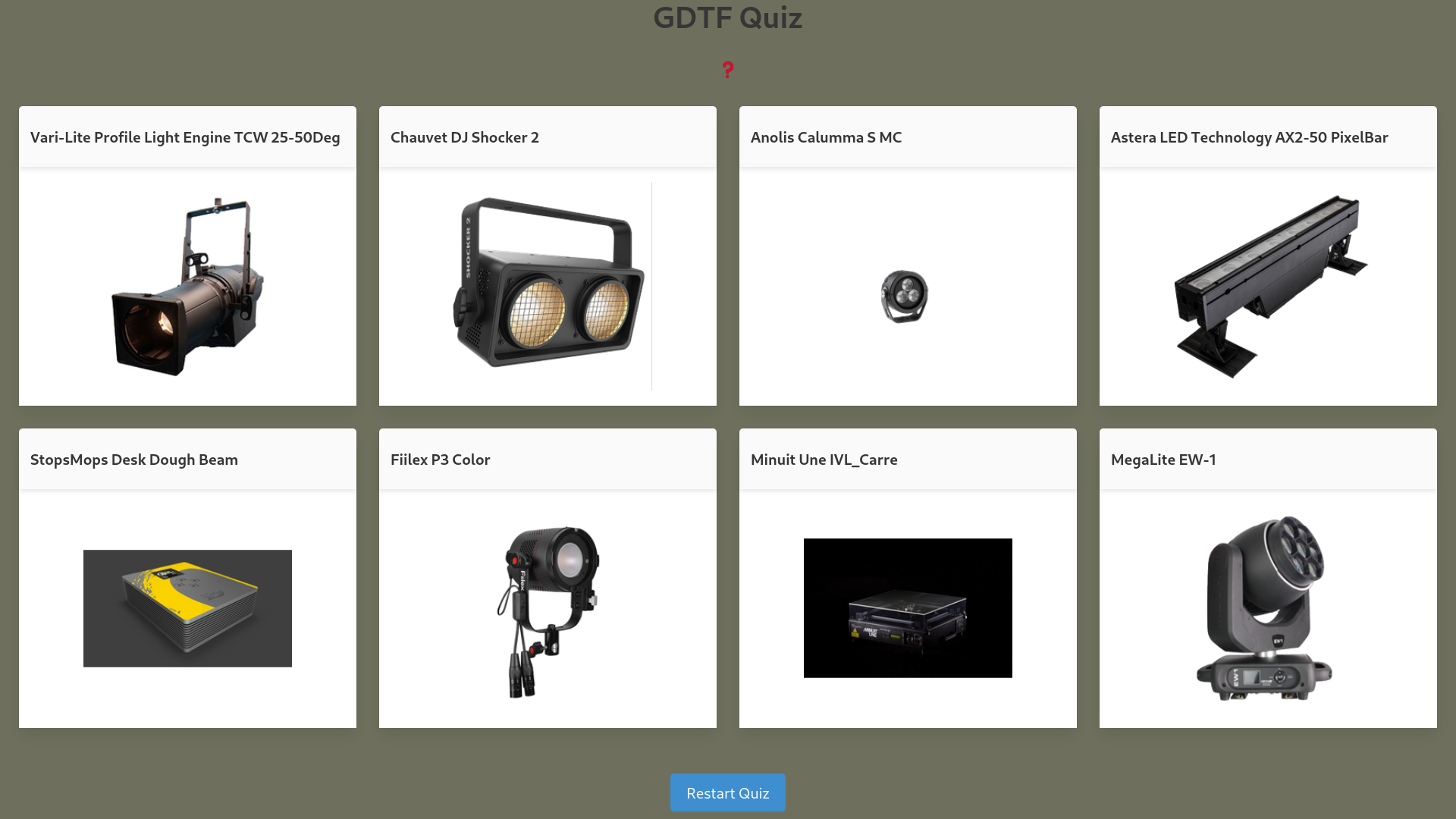 GDTF Quiz